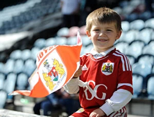 Images Dated 23rd August 2014: Young Bristol City Fan's Excitement at Rochdale AFC Match, Sky Bet League One