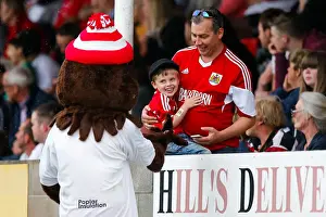 Young Fan Smiles at Scrumpy: Bristol City Pre-Season Community Match, 2015