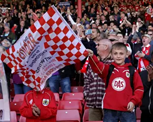 Bristol City V Coventry City (Champions) Prints: Young Fan Waving Flag at Bristol City vs Coventry City Match, 2015