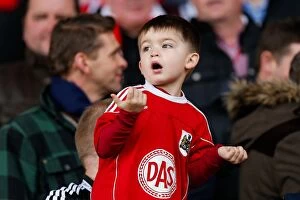 Fans Collection: Young Fan's Anticipation: Bristol City vs West Ham United, FA Cup Fourth Round