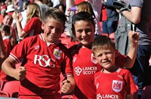 Images Dated 6th August 2016: Young Fans Celebrate First Win: Bristol City vs. Wigan Athletic, 2016