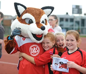 Fans Collection: Young Fans Cheer on Bristol Academy Women vs. Manchester City Women in WSL Match