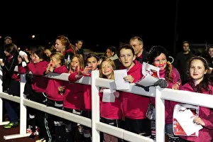 Young Fans Eagerly Await Players Signatures at Bristol Academy vs. Chelsea Ladies Match