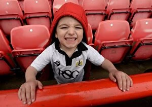 Images Dated 14th March 2015: Young Fan's Excitement at Bristol City vs Gillingham, Sky Bet League One Match, Ashton Gate