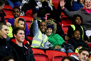 Images Dated 16th October 2015: Young Fans Excitement at Bristol City vs. Nottingham Forest Championship Match