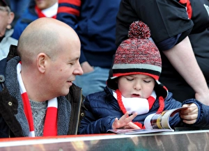 Framed Print : A Young Fan's Excitement: Bristol City vs Barnsley, March 2015
