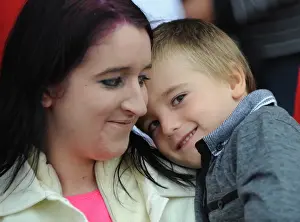 Young Fan's Excitement at Bristol City vs MK Dons Football Match, Ashton Gate, 2014