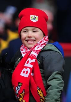 Images Dated 1st April 2013: Young Fan's Excitement: Bristol City vs Sheffield Wednesday, Npower Championship (April 2013)