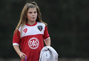 Images Dated 20th September 2014: Young Fan's Excitement at FA WSL: BAWFC vs Arsenal Ladies, 2014