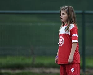 Fans Collection: Young Fan's Excitement at FA WSL Match: BAWFC vs Arsenal Ladies