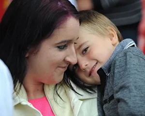 Young Fan's Thrill at Bristol City vs MK Dons Match, Ashton Gate, 2014