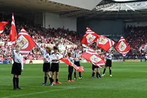 Bristol City V Reading Prints: Young Flag Bearers of Portishead Town FC at Bristol City vs. Reading, 2015