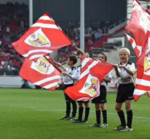 Bristol City V Reading Prints: Young Flag Bearers of Portishead Town FC at Bristol City vs Reading, 2015