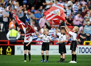 Young Portishead Town FC Flag Bearers at Bristol City vs Reading, 2015