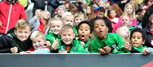 Bristol City V Blackburn Rovers Prints: Young Southmead Football Club Players at Ashton Gate Stadium during Bristol City vs