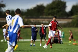 Images Dated 5th October 2013: Young Star Aron Davies in Action: Bristol City U18 vs Brighton & Hove Albion U18