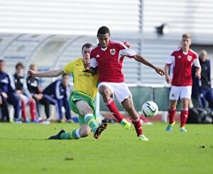 Images Dated 12th October 2013: Young Star Marley Bishop in Action: Bristol City U18 vs Sheffield United U18s, Football Youth League