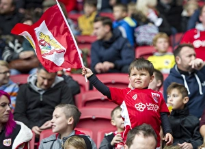 Bristol City V Blackburn Rovers Prints: Young Supporter's Excitement at Bristol City vs