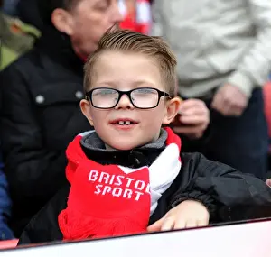 Bristol City V Barnsley Prints: Young Supporter's Excitement at Bristol City vs Barnsley Football Match